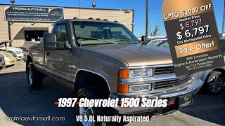 For Sale✨1997 Chevrolet K1500 Silverado🛻4WD, 5.0L V8, Clean Condition, 3-Month Warranty, Only $6,797