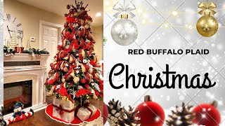 How to Decorate Christmas Tree with Buffalo Check Plaid Ribbons