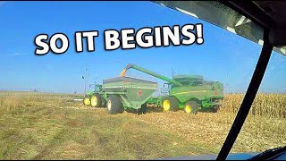 AND So It Begins! FIRST Day Of CORN HARVEST 2021