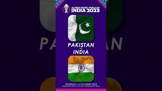 #shorts India vs Pakisthan icc world cup match 2023 #crazydesigner