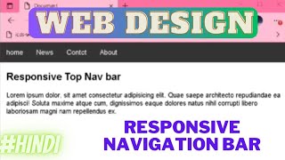 Website Design:- Creating a Responseive NAVIGATION BAR Using Html, CSS AND JavaScript? #programming