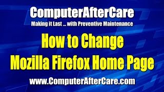 Change Firefox Home Page