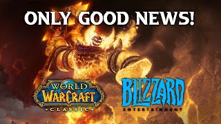 All Positive News from Blizzard. WoW SoM in Good Hands!