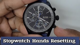 How To Reset HUGO BOSS Stopwatch Hands