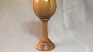 Wood turning - lets turn goblet out of Yew!