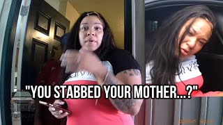 Police Surprise Woman At Her Door After She Stabs Her Mother | REACTION