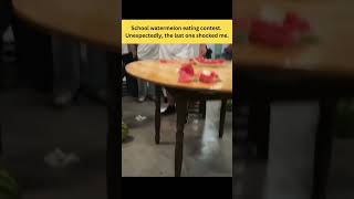 Watermelon eating contest #shorts #eating #watermelon #funnygame #interesting #doyoulikeit #funny