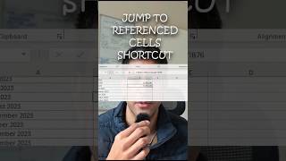 Jump to Referenced Cells.. EXCEL SHORTCUT! #shorts