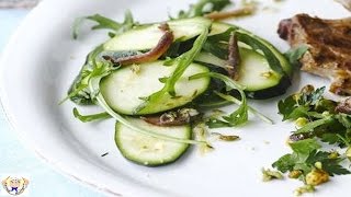 Courgette and anchovy salad