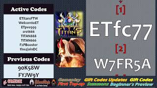 4th New Gift Code Update Elemental Titans