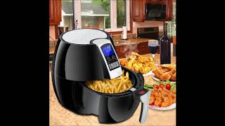 Super Deal 1500W Electric Air Fryer W/Temperature Control, Timer, 8 Cooking Presets 3.7-Qt