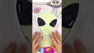 외계인의 변신은 무죄!👽 Alien Makeup #asmr #paperdiy #drawing #makeup