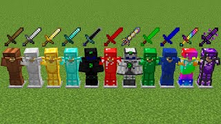 Which new Armor is strongest in Minecraft test experiment?