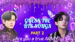 Guess the BTS Songs💜| BTS Challenge💜 | Part 2💜 | Medium Version 💜| Are you a true ARMY?💜✨|