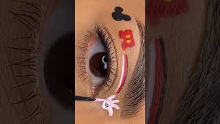 #shorts Micky mouse eye makeup #shorts #eyemakeuptutorial #eyemakeupshorts #mickymouse #eyemackup