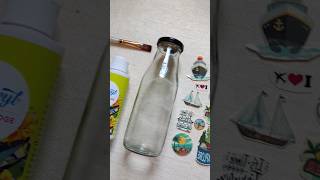 DECOUPAGE BOTTLE DESIGN - Check out the full tutorial on my channel