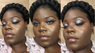 Basic To Baddie Makeup Tutorial || Green Halo Eyeshadow look || Flawless Skin || Miz Vintage