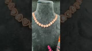 Hearts Diamond Necklace Set Rose Gold   NEC02122203 #shorts