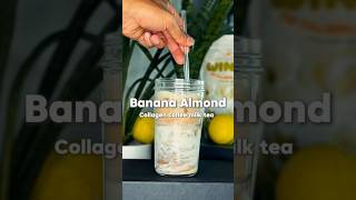 🍌 Banana Almond Collagen Coffee Milk Tea #collagen #homecafe #collagendrink #coffeerecipe