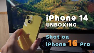 Unboxing iPhone 14 Filmed with iPhone 16 Pro! Testing the New Camera!