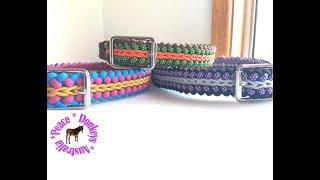 Modified sanctified adjustable dog collar with centre chain stitch (endless falls)