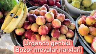 MEVA NARXLARI URGANCH GECHKI BOZOR 19.09.2024