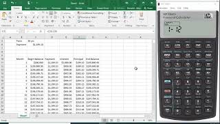 Loan Amortization on HP bII+ Financial Calculator