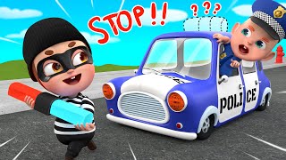 🚨Police Car's Siren is Missing ? - Police Baby Song | Rosoo Nursery Rhymes & Kids Songs