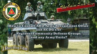 How to Contact ARO-Army Recruitment Office & RCDGs-Regional Community Defense Group & Any Army Unit?