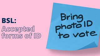 BSL: Accepted forms of ID