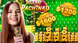 INSANE 8X TOP SLOT ON PACHINKO PAYS HUGE! (CRAZY TIME LIVE GAME)