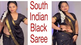 Low Waist Saree Fashion show South indian Saree Top Model #saree #instagram