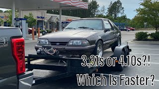 Turbo Foxbody 4.10 vs 3.31 Gears - Which Is Faster!? + Ford Takeover Didn't Go As Planned...