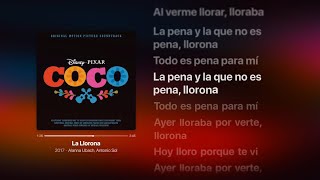 COCO - La Llorona (Lyrics) | Disney