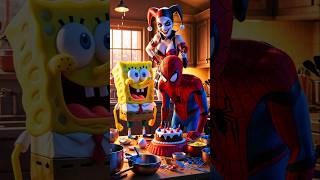 💥❤️ Evolution of Spiderman Spongebob Harley Quinn 🥰 Superhero Evolution ✅ #marvel #spiderman #shorts