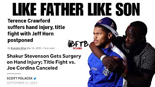 SHAKUR STEVENSON AND TERENCE CRAWFORD BOTH FAKE HAND INJURIES FOR OPPORTUNITY!