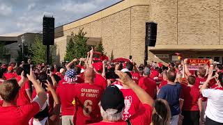 Jamie Webster performing Solsbury Hill at Notre Dame 2019 Liverpool vs Dortmund