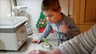 Little Gavin Baby Making Snow Ice Cream! (Recorded 12/17/2020)