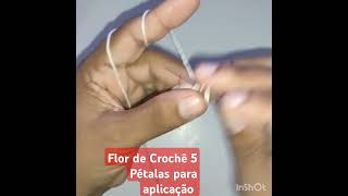 #crochet Flor de Crochê 5 pétalas para aplicação @milyartesanatoecroche6247