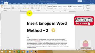 How to Insert #Emojis in MS #Word