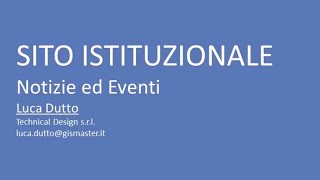 Webinar Sito Istituzionale 02 - Notizie ed Eventi