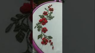 Thread embroidery flower design #embroiderydesigns #handembroidery