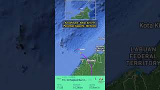 Indonesia to Vietnam Denpasar to Hanoi Flight Route 20-9-2024 #shorts #aviation #travel