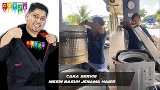 Cara servis Mesin basuh jenama Haier