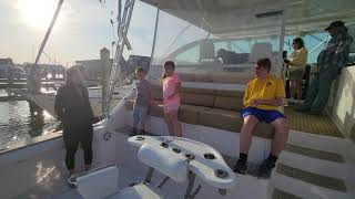 kids on boat for first time, Lily Rose 52 Cabo Express