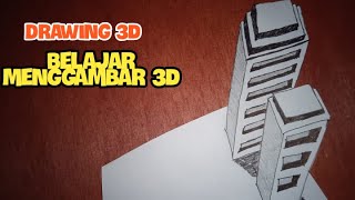 🔴Belajar menggambar di atas kertas dengan pola 3D || how drawing 3D