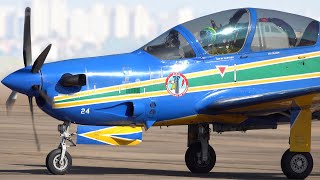 Chegada da Esquadrilha da Fumaça | Embraer A29 Super Tucano