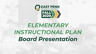 Elementary Instructional Plan Board Presentation