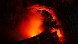 Tokyo Disneysea Raging Spirits Roller Coaster Night POV backseat レイジングスピリッツ