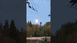 Full moon over Wellman Lake